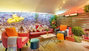 Herschel Manhattan heating outdoor secret garden