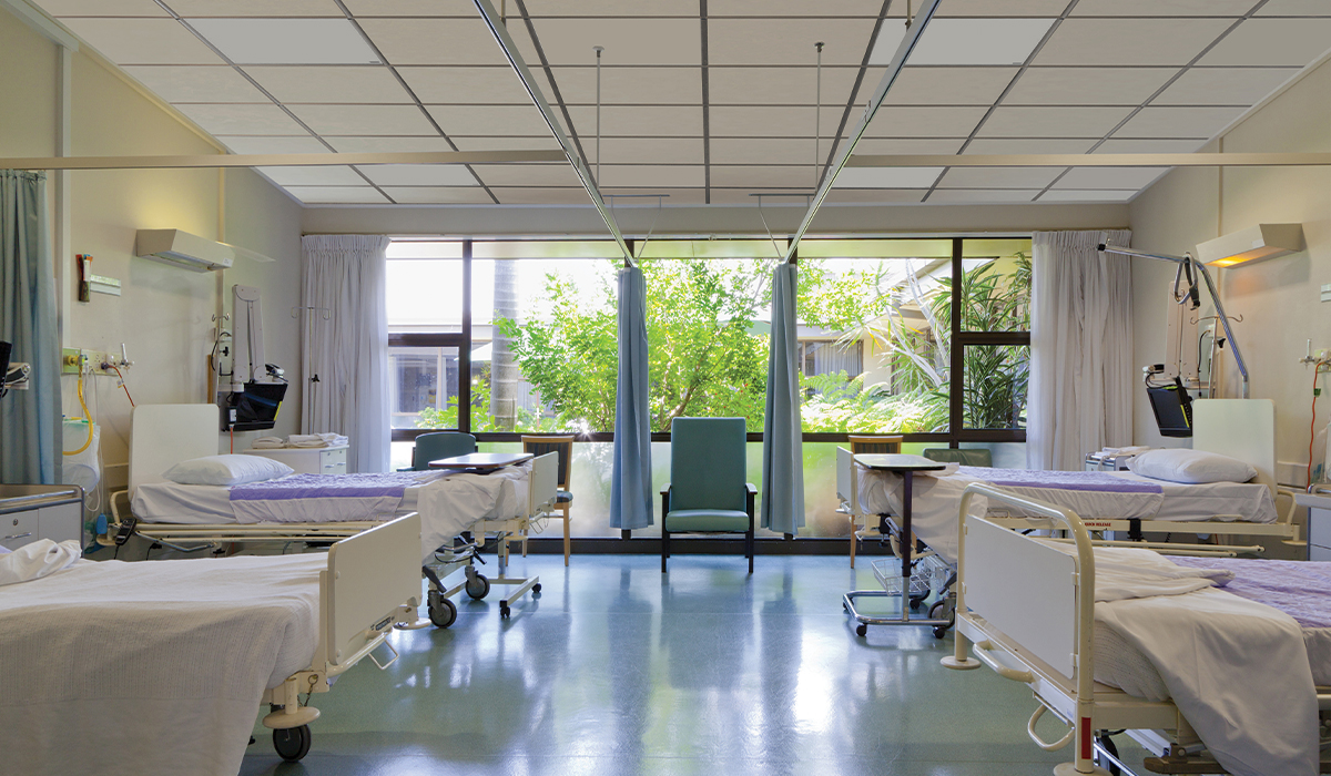 Comfort Infrared Ceiling Tile heaters in hospital