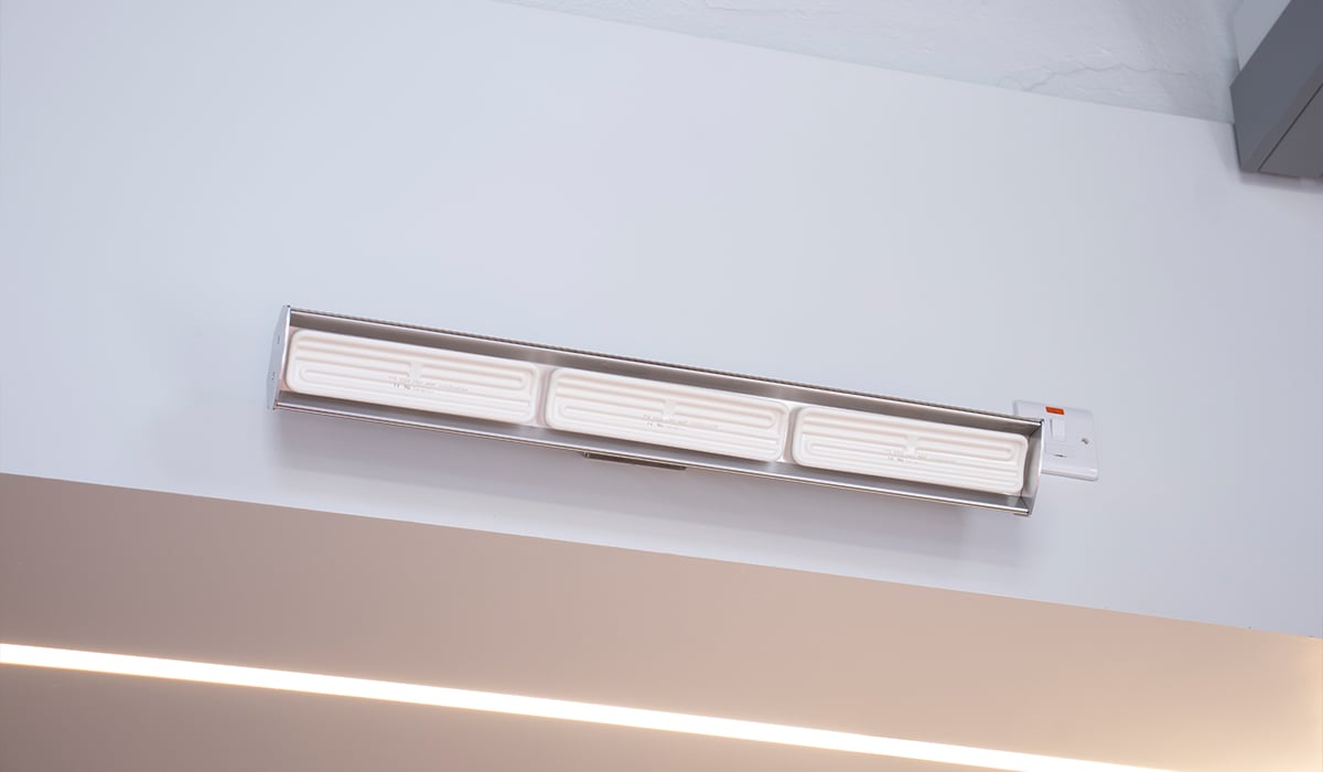 Infrared heating showroom space using Advantage IR3