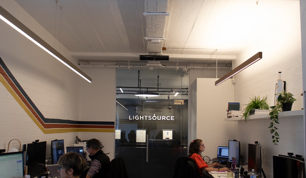 Infrared heating office using Advantage IR2 Black