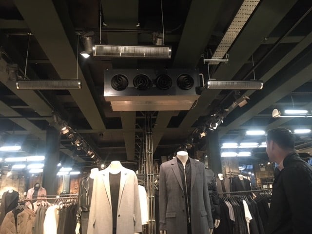 All Saints choose Aspect XL as Infrared heating for shops