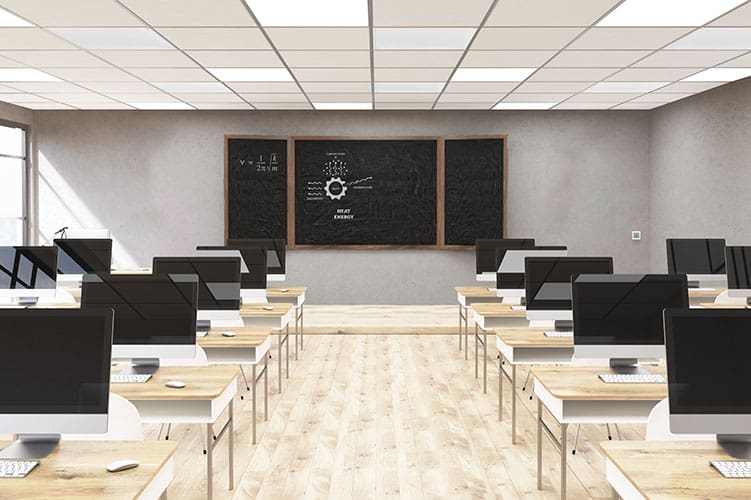 Herschel Ceiling Tile Heaters Classroom