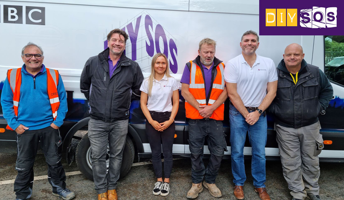 Herschel team with DIY SOS at Blackburn. As seen on TV.