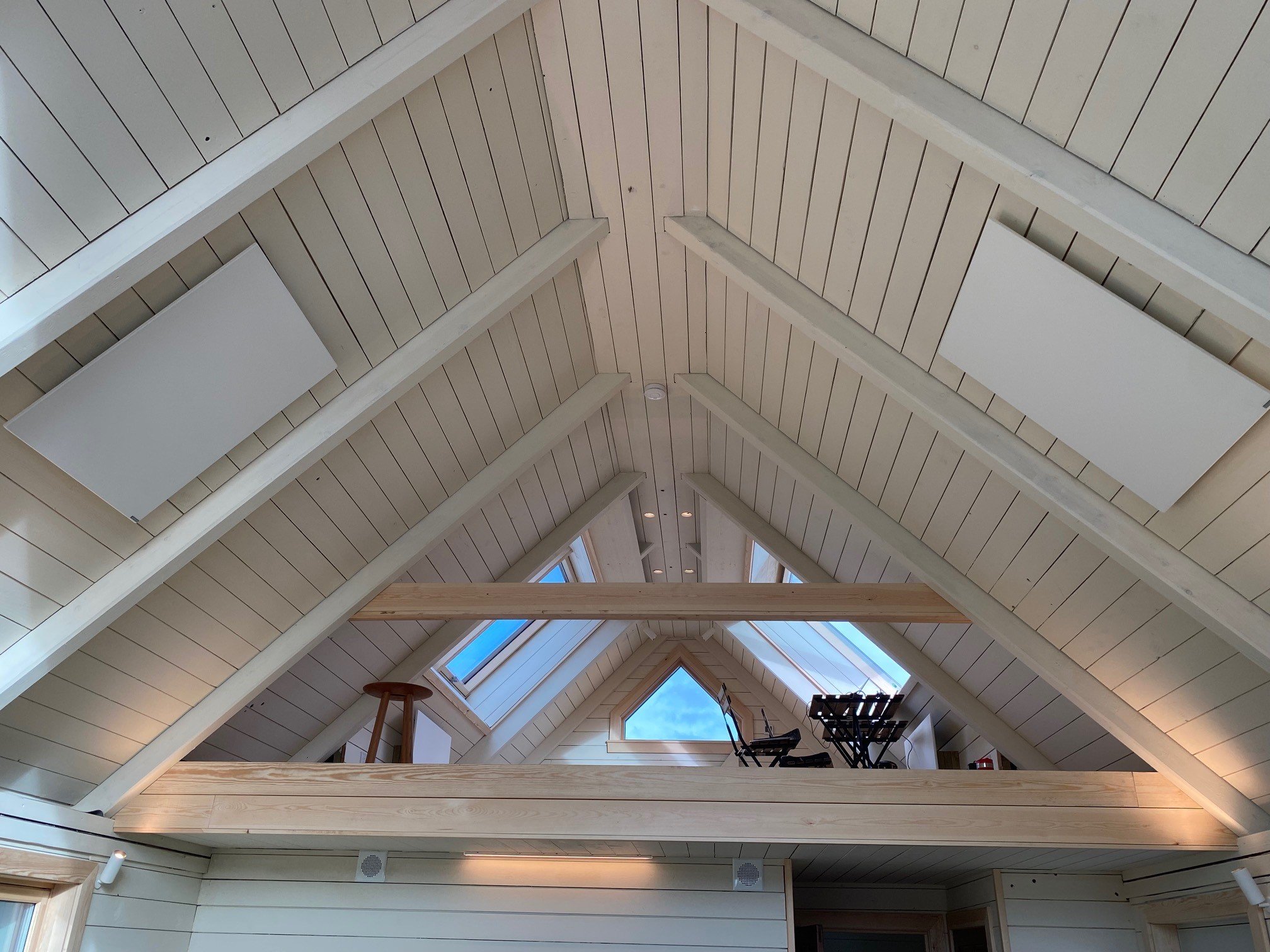 Ceiling mounted Herschel White Panels in the COP26 House