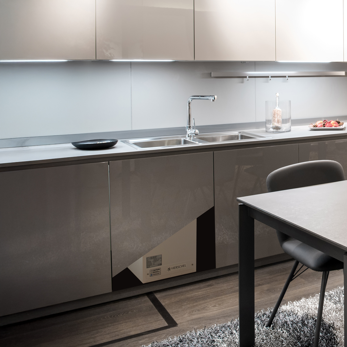 Hydronova installed in kitchen