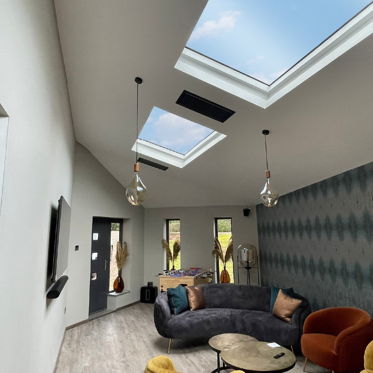 Herschel Krystal Black recessed into ceiling (recess kit sold separately)