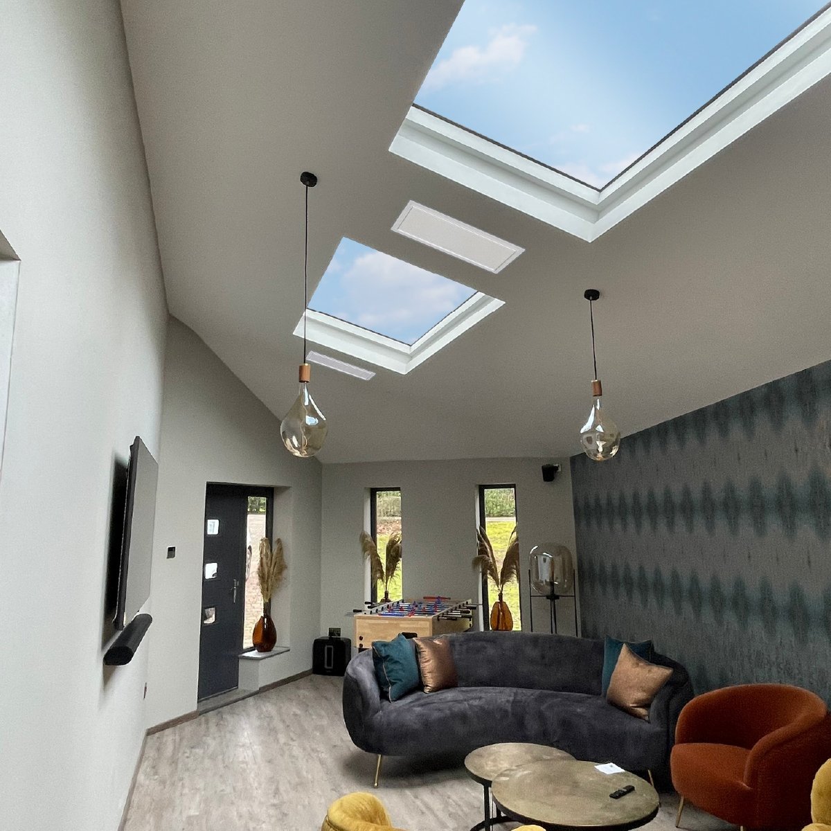 Herschel Krystal White recessed into ceiling (recess kit sold separately)