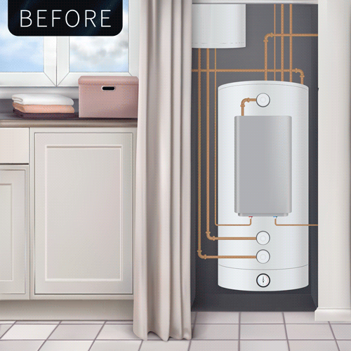 Compact and space-saving electric hot water solution with HydroNova