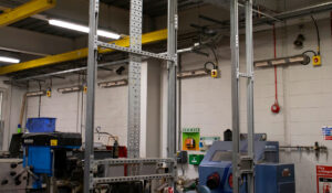 Herschel Advantage IR3 heaters in workspace at London tram depot