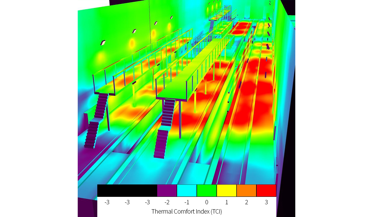 InterLED used its Thermal Comfort Index modelling to demonstrate the heat capabilities of infrared