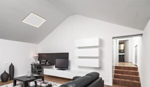 Ceiling mounted Select XLS LED Front Lit panel in living space