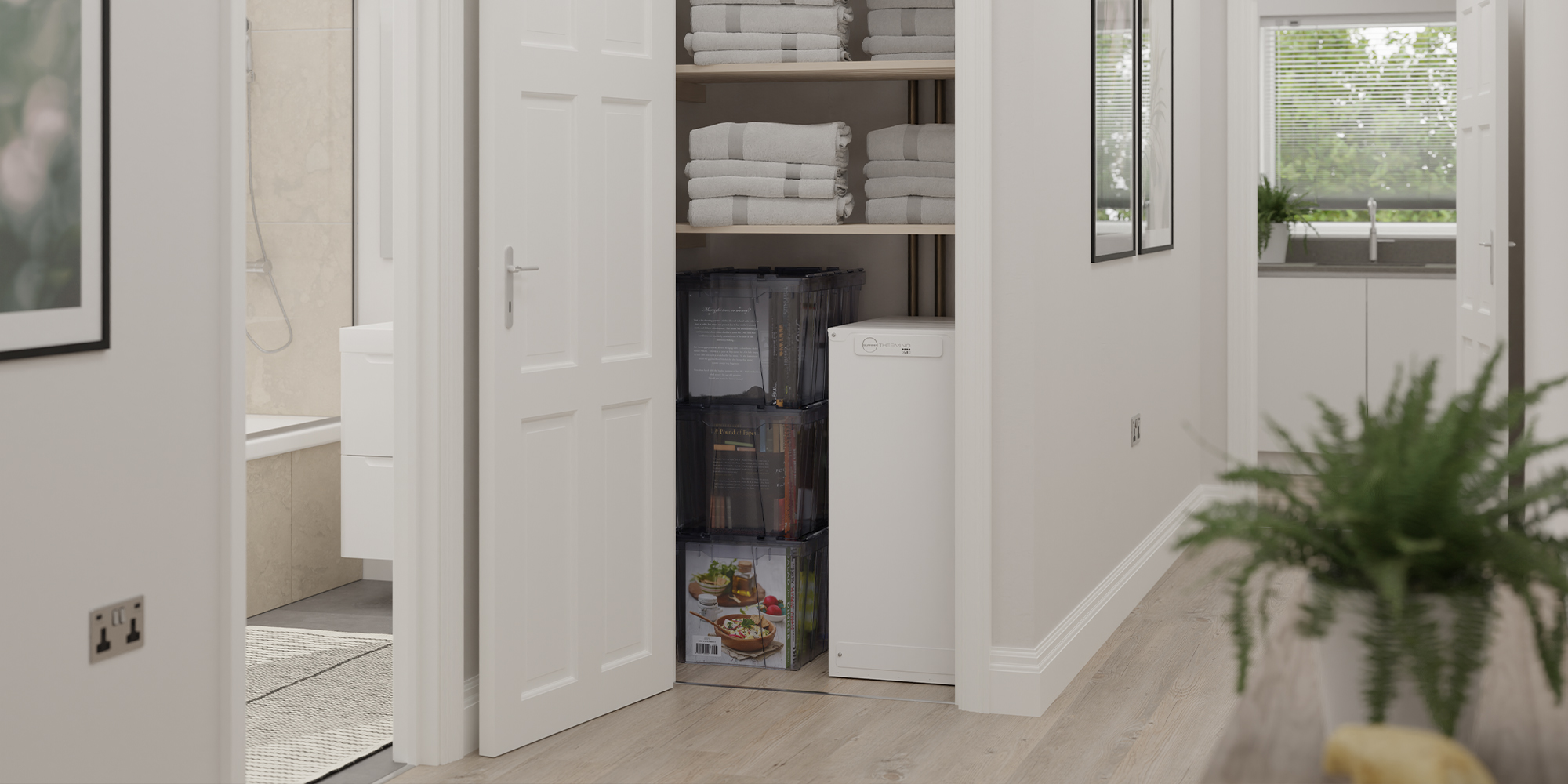 HydroNova installed in airing cupboard