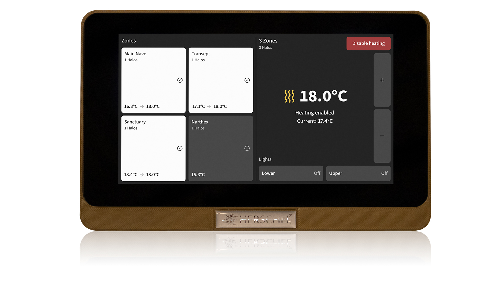Herschel InfraSense control tablet