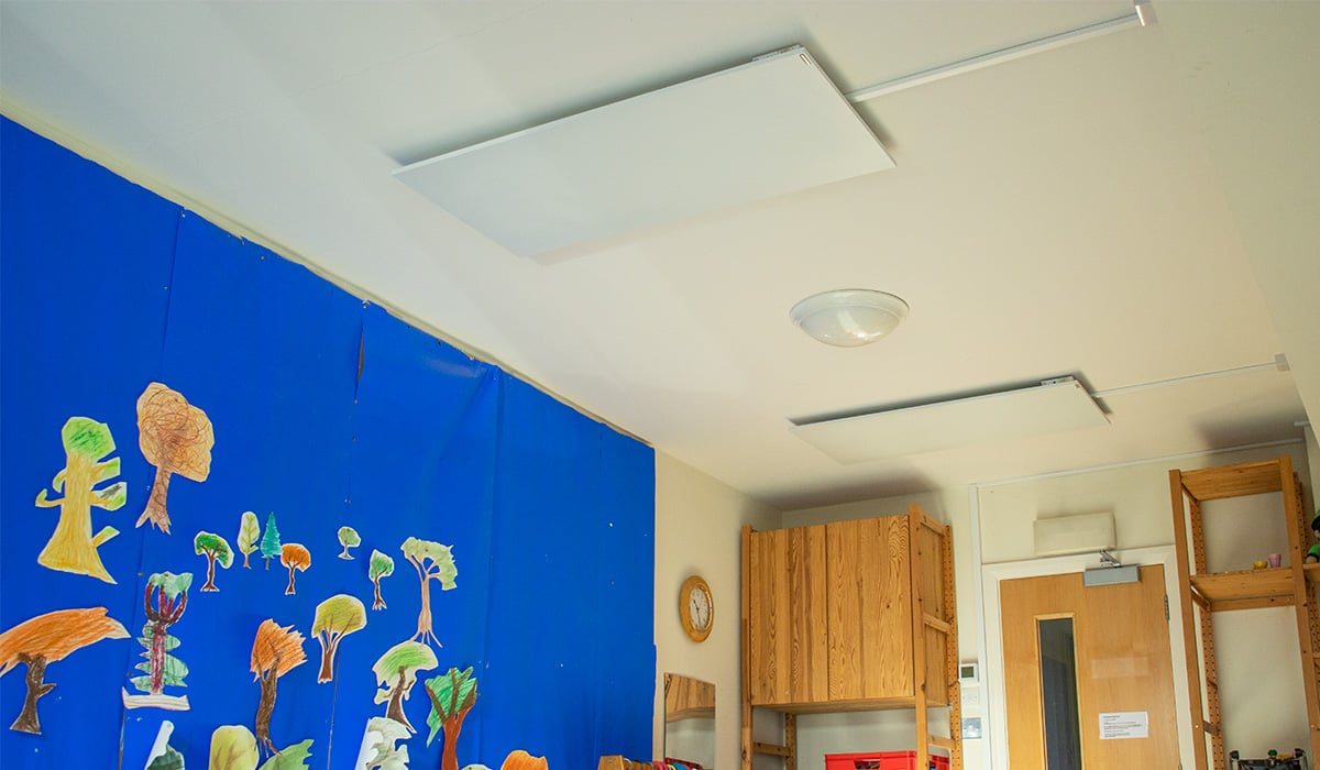 Herschel Select XLS Panels installed in switch from gas to infrared heating