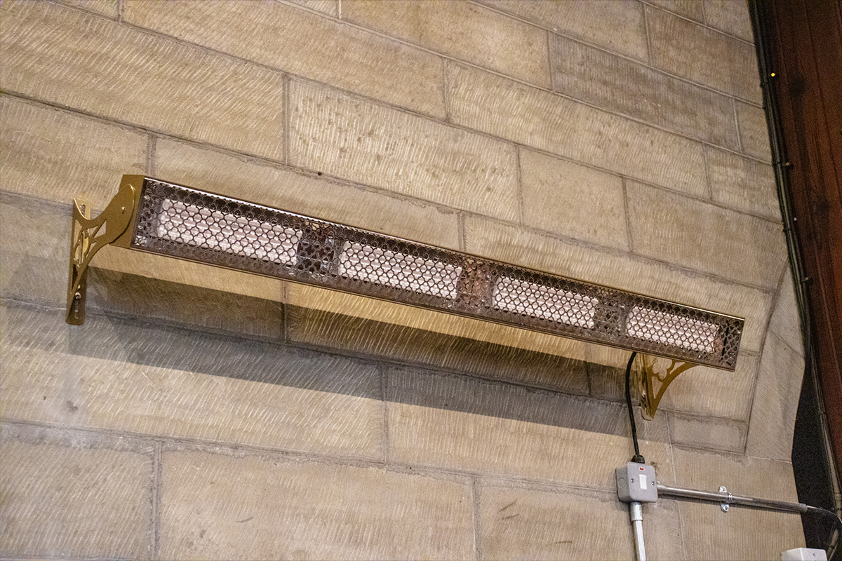 Halo horizon wall mounted inside St. Peter's Church, Galashiels