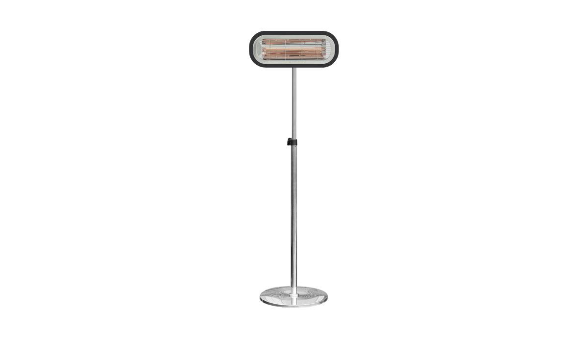 Miami black freestanding patio heater
