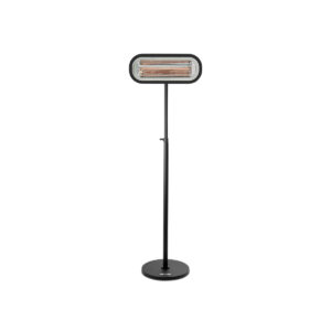 black freestanding patio heater