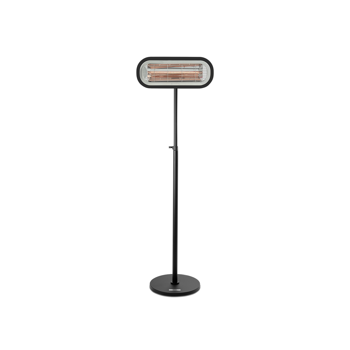 black freestanding patio heater