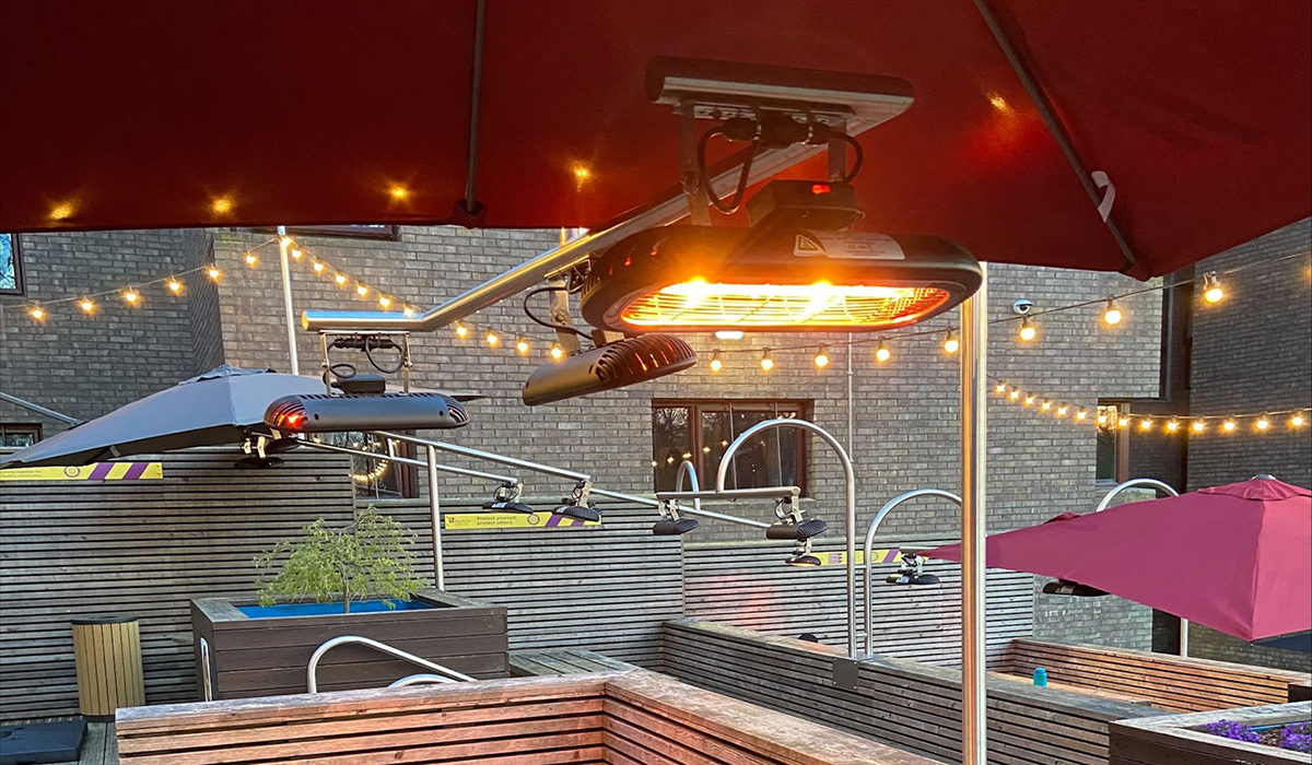 Miami outdoor heater in Durham university