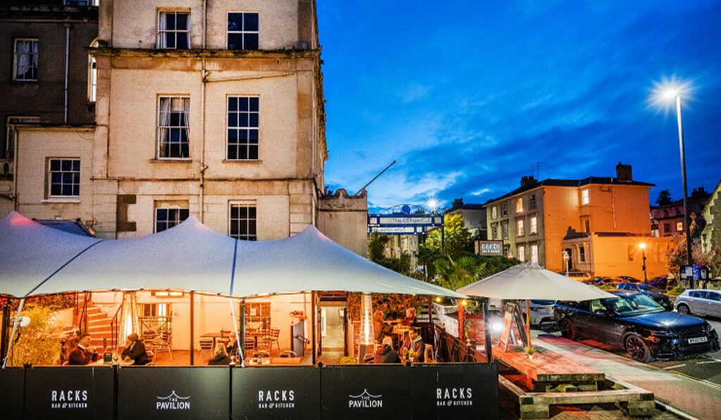 Herschel heaters installed in Bristol outdoor bar space