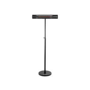 California Black freestanding electric patio heater on Black stand