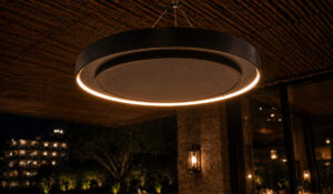 Ibiza heater installed in designer hotel patio area