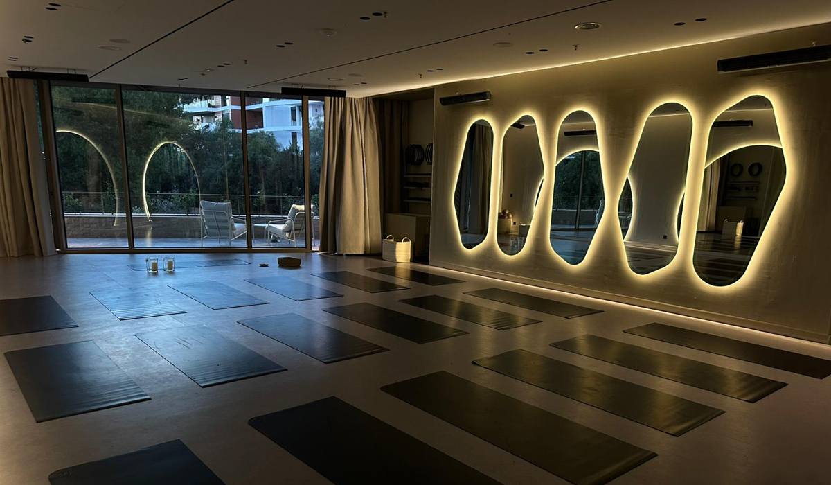 Hot yoga studio in Paris heated with Herschel Aspect XL infrared heaters