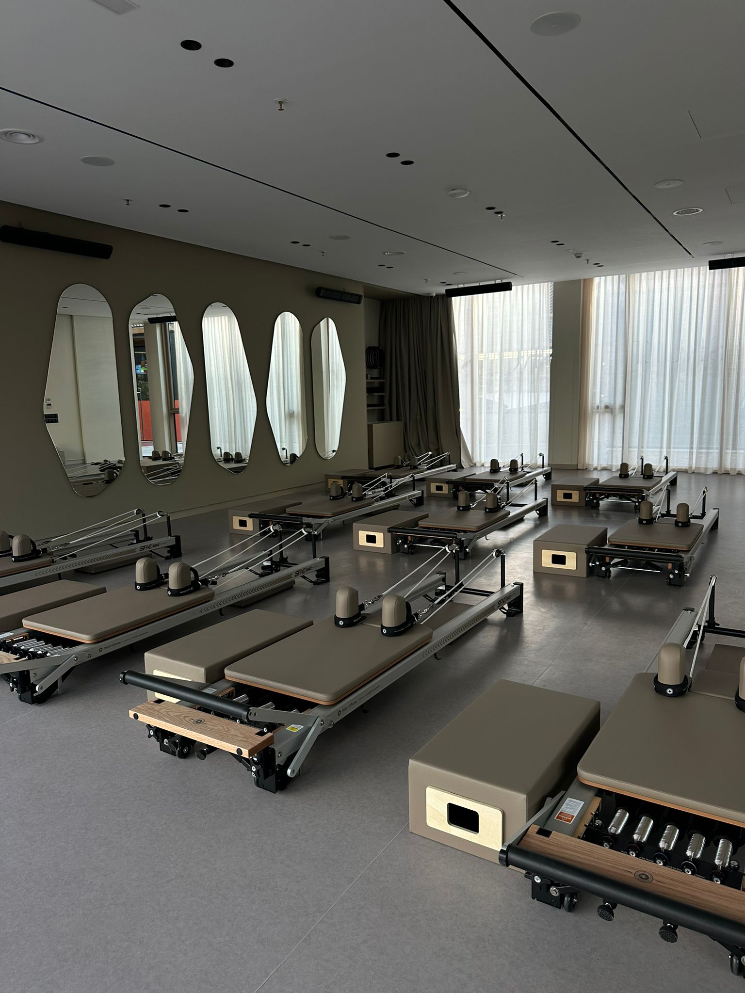 Pilates studio in Paris heated with Herschel Aspect XL infrared heaters