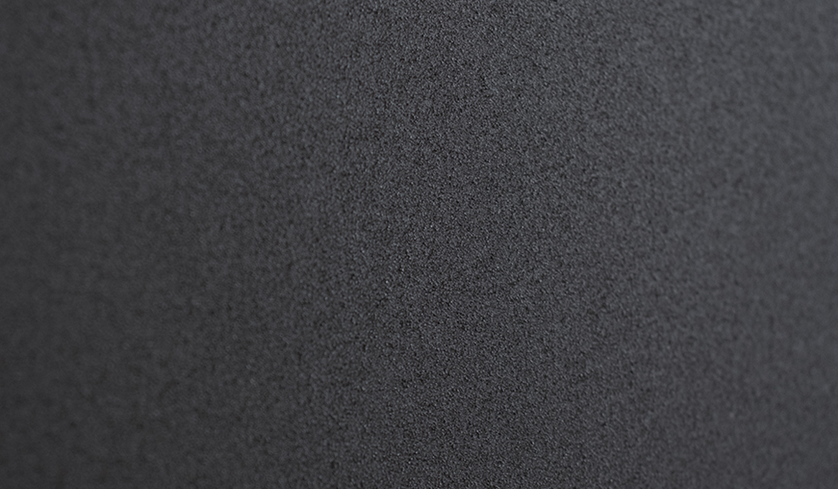 Close up of Textured Black finish