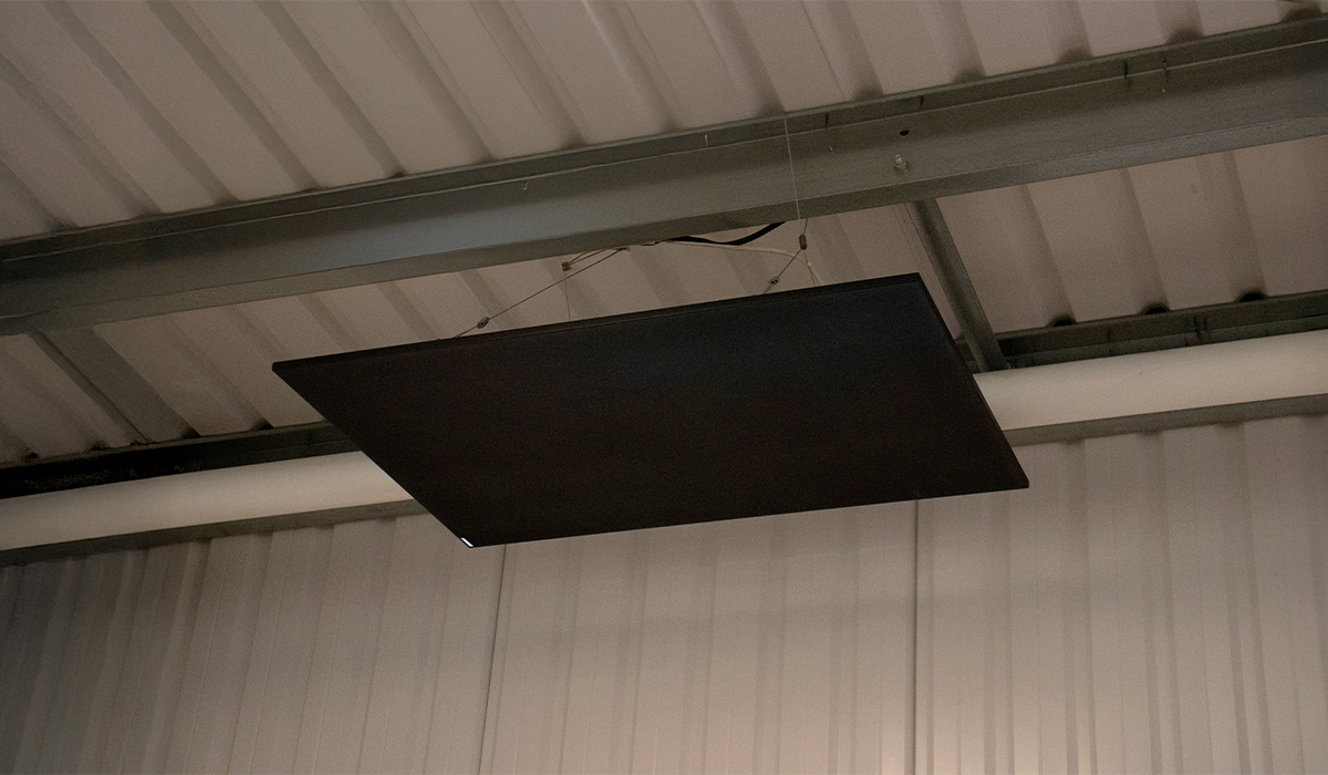 Comfort HT panel suspended from ceiling