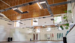 Hot yoga studio heated with Power 4 heaters