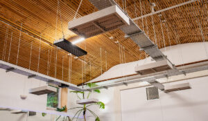 Power 4 silver heaters installed in Well Flex studio