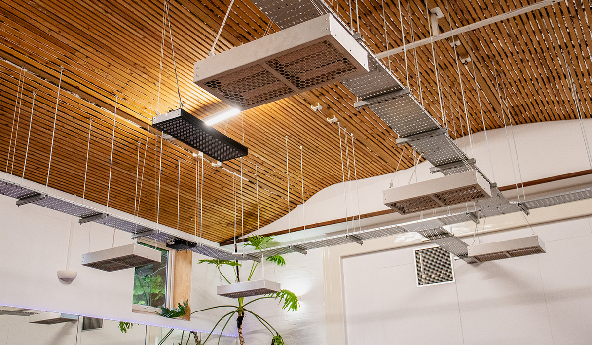 Power 4 silver heaters installed in Well Flex studio