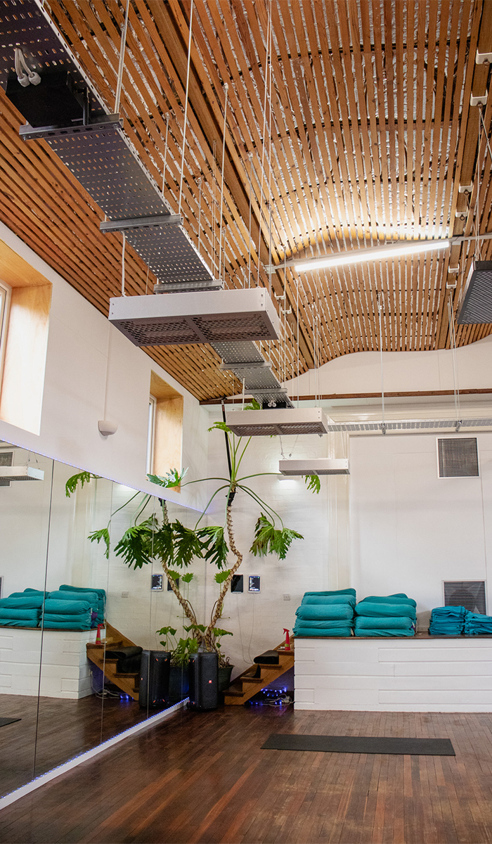 Power heaters installed in wellness studio