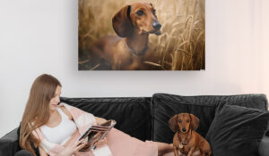 Inspire Dachshund dog Picture infrared panel heater