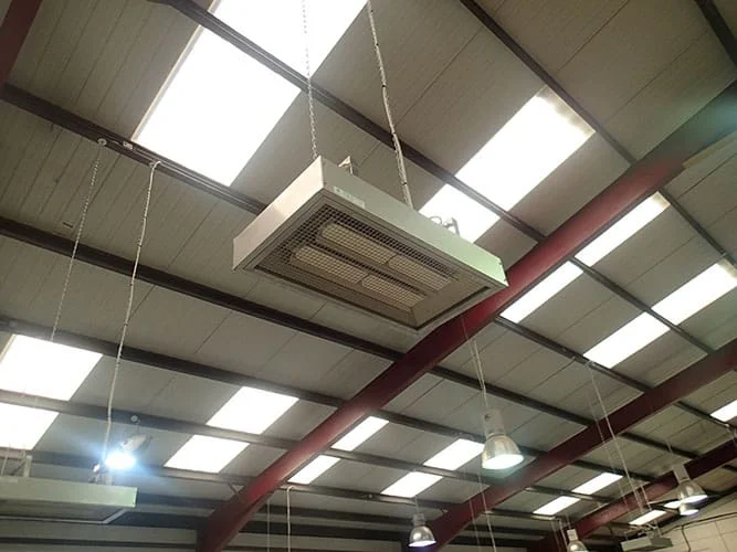 Irp4 heater install in a warehouse