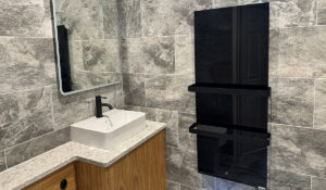 Select XLS Towel Rail Black in Bathroom
