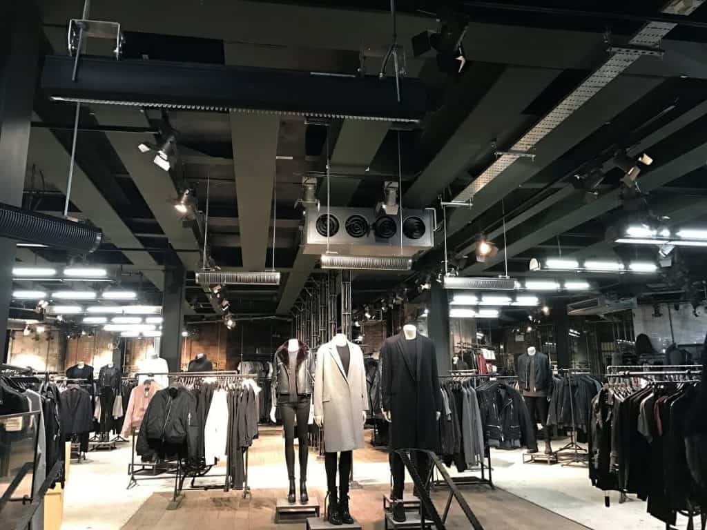 All Saints choose Aspect XL as Infrared heating for shops