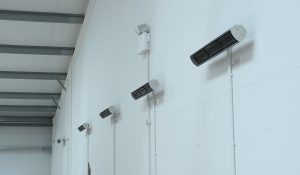 Advantage IR heating factory workers