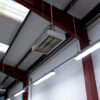 Power industrial heater can be suspended from the ceiling