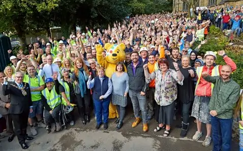 Herschel and the DIY SOS volunteers