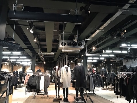 Retail heating from Herschel at All Saints store