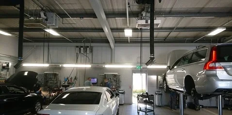 Herschel heating car workshop space