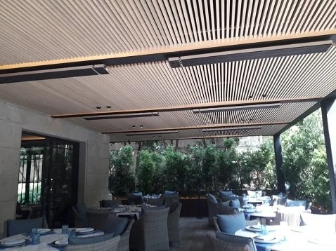 Summit outdoor ceiling heater in Mexico