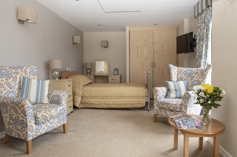 ceiling mounted panels are space-saving and safe for residents in care homes