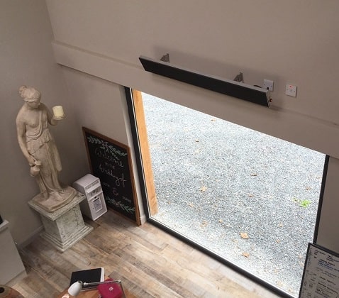 reception area heating from Herschel