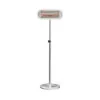 Miami White on Stainless Steel Adjustable Stand
