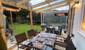 California infrared patio heater and Colorado infrared patio heater stand mounted
