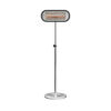 Miami Black freestanding patio heater on Stainless Steel Adjustable Stand