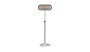 Miami Black freestanding patio heater on Stainless Steel Adjustable Stand